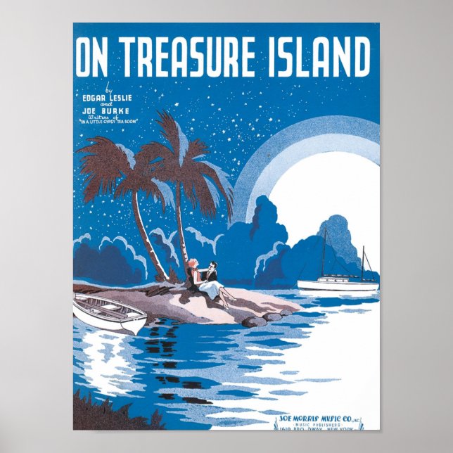 På Treasure Island Vintage Songbook Cover Poster (Framsidan)