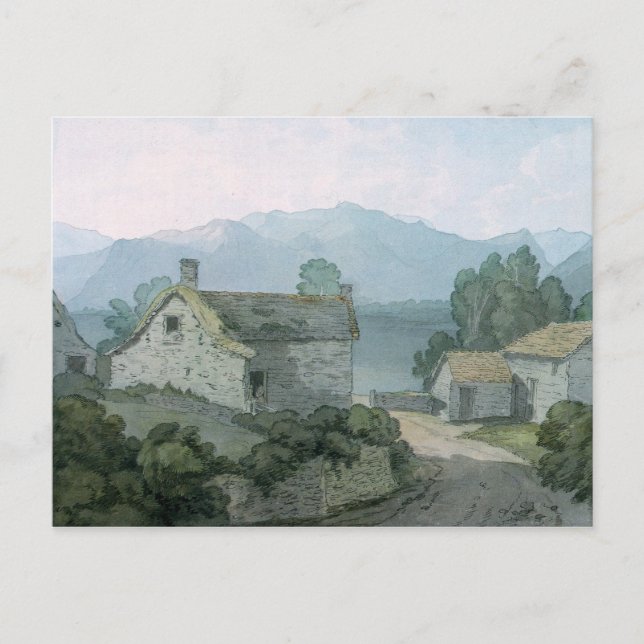 På Ullswater, Cumberland, 1791 Vykort (Framsida)