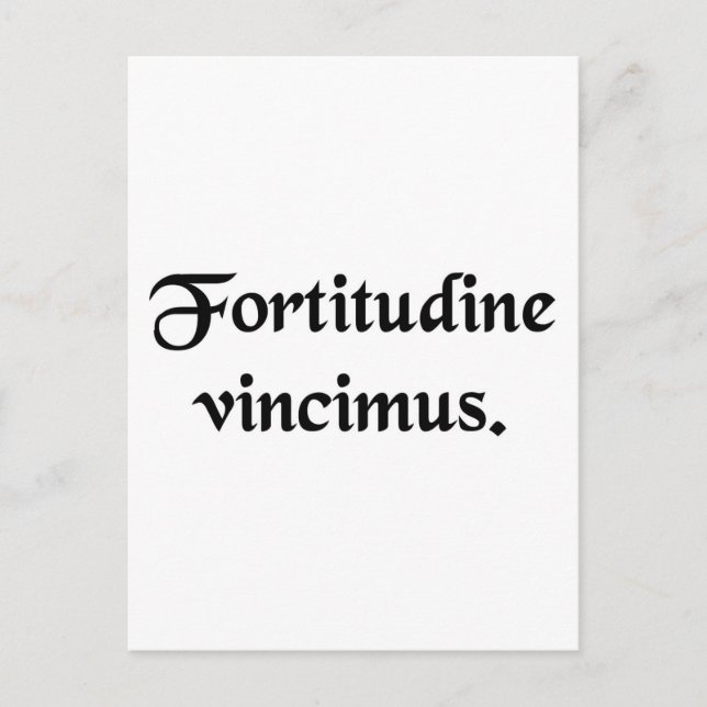 På uthållighet erövrar vi. vykort (Framsida)