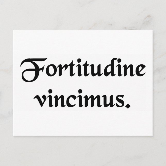 På uthållighet erövrar vi. vykort (Framsida)