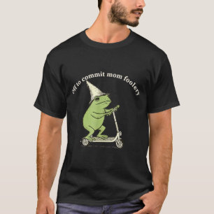 På väg att begå mamma-dårskap Roligt grodmem  T Shirt
