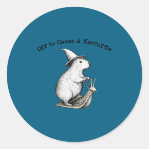 På väg att orsaka en röra capybara meme runt klistermärke