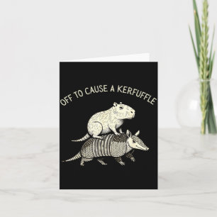 På väg att orsaka en röra rolig capybara bältor kort