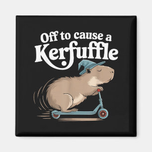 På väg att orsaka en röra rolig capybara skämt mem magnet