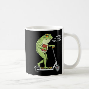 På väg att prisa Herren Rolig Groda Kristet Meme Kaffemugg