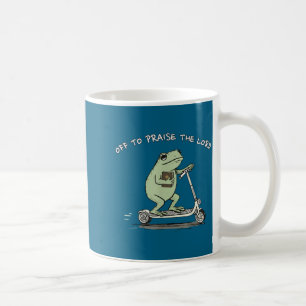 På väg att prisa Herren Roligt kristet meme Groda Kaffemugg