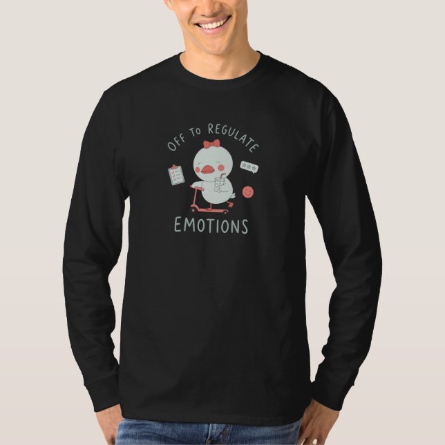 På väg att reglera känslor Rolig terapi-anka  T Shirt (Framsida)