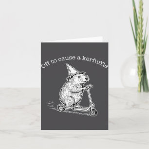 På väg att ställa till en röra Rolig capybara-scoo Kort