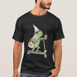 På väg att undervisa 3:e klass lärare groda rolig t shirt