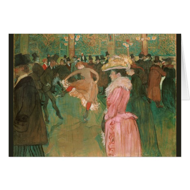 På väg: Dance by Toulouse-Lautrec Hälsningskort (Framsidan Horizontal)