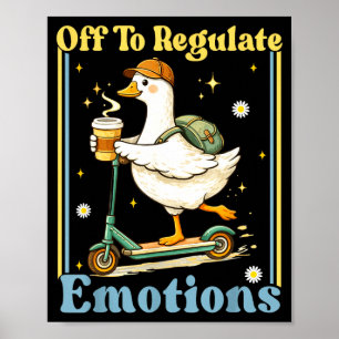 På väg för att reglera känslor rolig gås mental hä poster