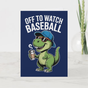 På väg för att titta på baseboll dinosauriekort kort