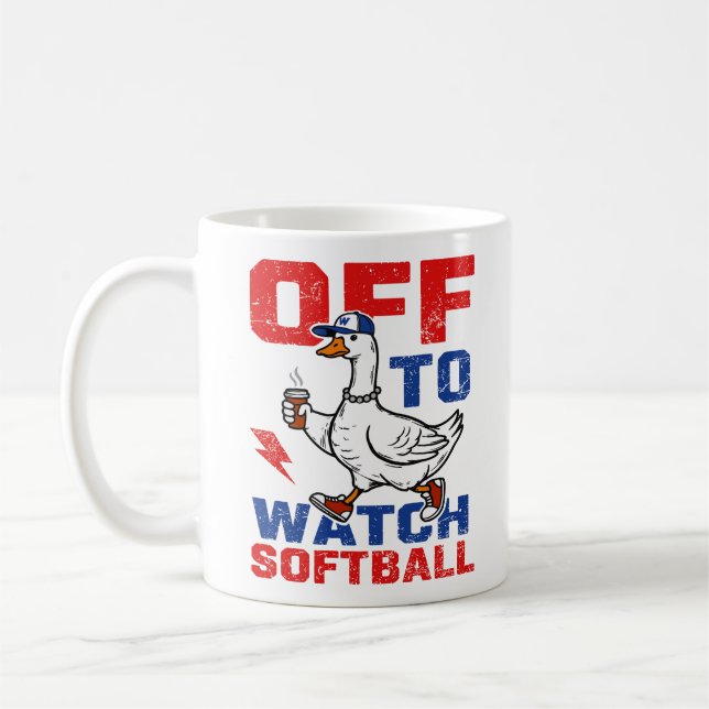 På väg för att titta på Softboll Kaffemugg (Vänster)