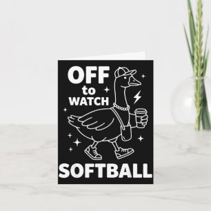 På väg för att titta på softboll rolig softboll gå kort