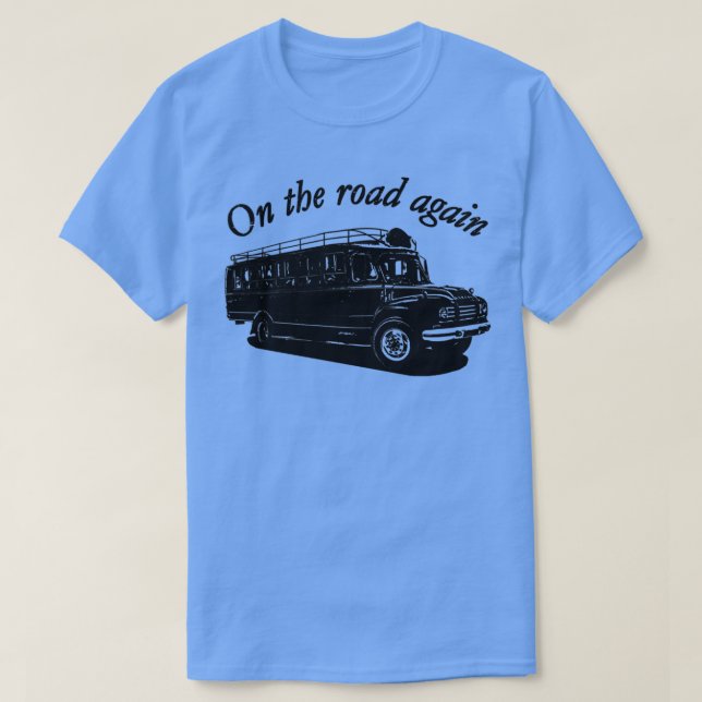 På väg igen, buss van lastbil t shirt (Design framsida)