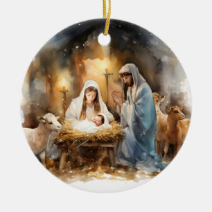På väg in i jultomten julgransprydnad keramik