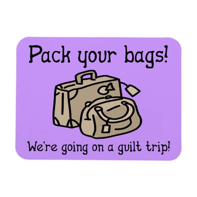 På väg mot en Guilt Resa Funny Magnet (Horisontell)