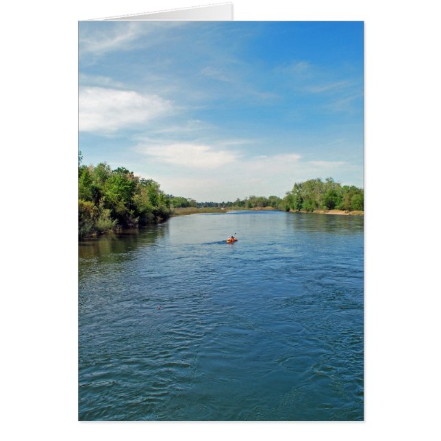 "på väg ner floden"-samling hälsningskort (Framsidan)