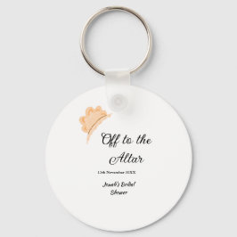 På väg till altaret orange mössa hatt bröllopsfest nyckelring
