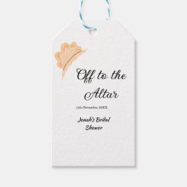 På väg till altaret orange mössa hatt bröllopsfest presentetikett