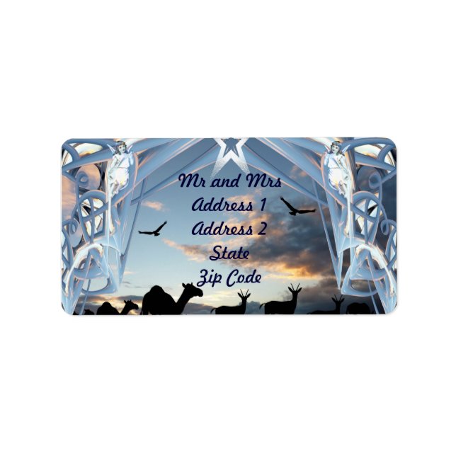 På väg till Betlehem! Adressetikett (Framsidan)