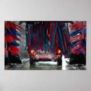 på väg till bilens tvätta poster