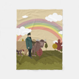 På väg till byn fleecefilt