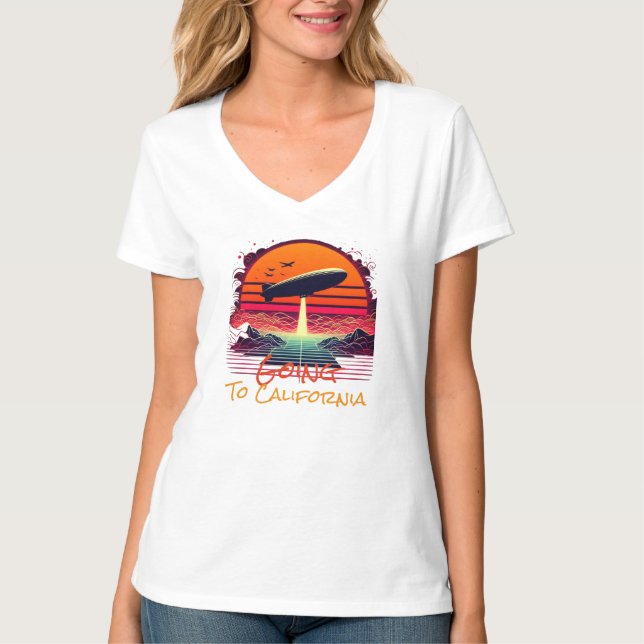 på väg till california t shirt (Framsida)