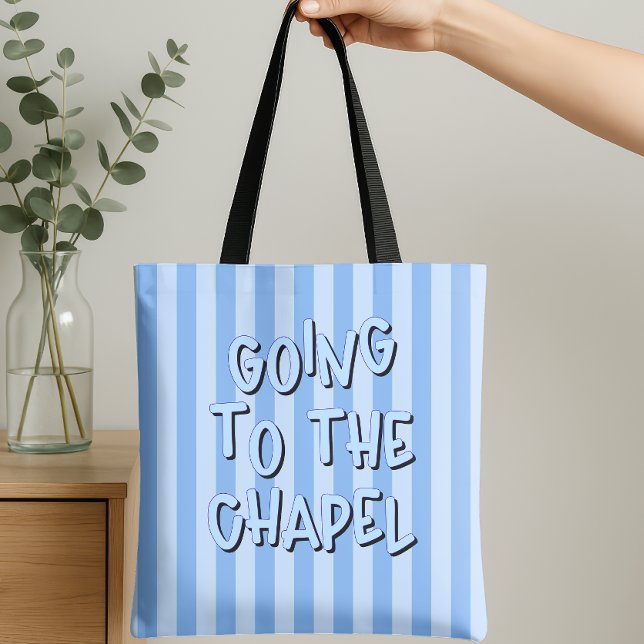 På väg till kapellet Brudens lyxiga medföljande vä Tygkasse (Going to the chapel tote)
