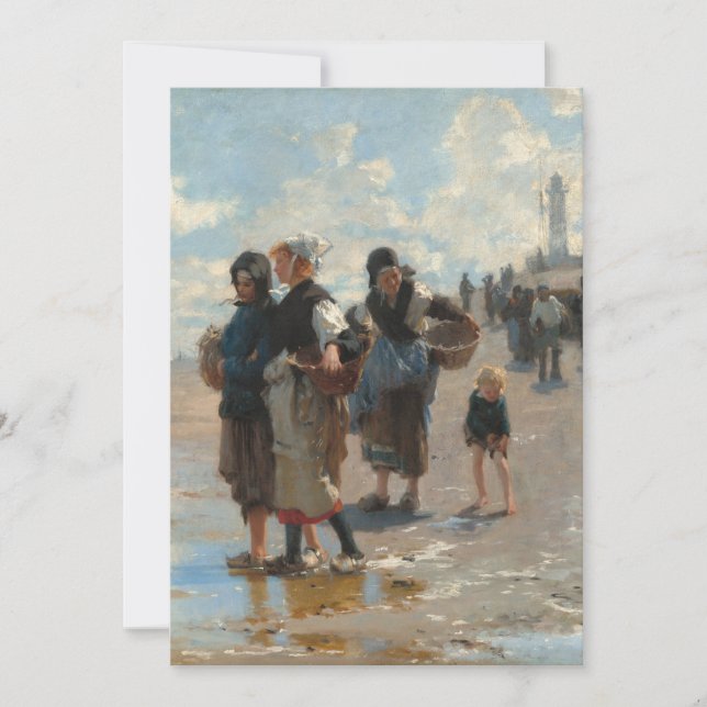 På väg ut för att fiska av John Singer Sargent Inbjudningar (Framsida)