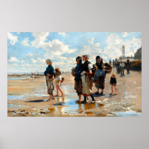 På väg ut för att fiska av John Singer Sargent Poster