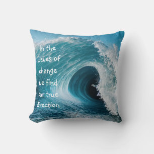 På Vågar of Change Inspirational Upliiting Quote Kudde