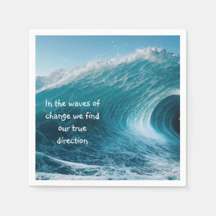 På Vågar of Change Inspirational Upliiting Quote Pappersservett