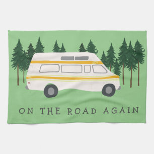 PÅ VÄGEN åka lastbil IGEN campa den RVing Kökshandduk