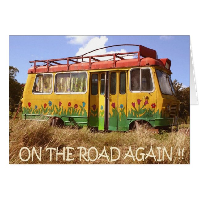 På vägen igen hälsningskort (Framsidan Horizontal)