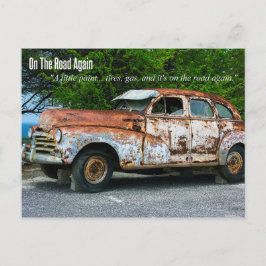 På vägen igen. vykort