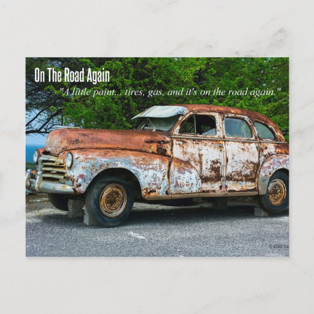 På vägen igen. vykort (Framsida)