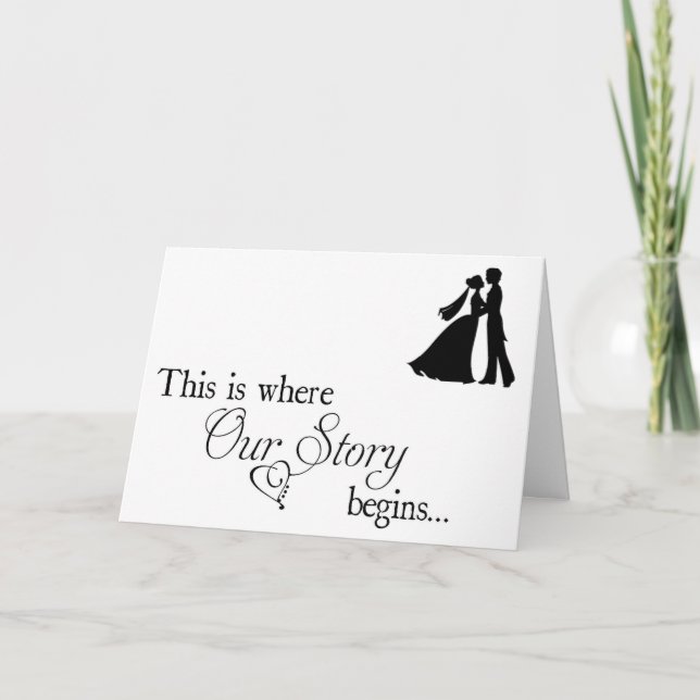 *PÅ VÅR BRÖLLOPSDAG** TILL BRIDE ELLER GROOM Card Kort (Framsida)