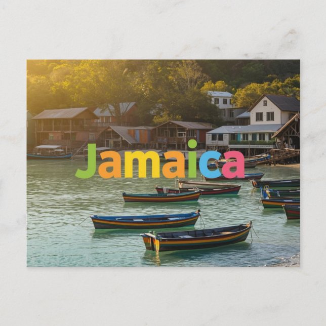 På vattnet i Jamaica Vykort (Framsida)