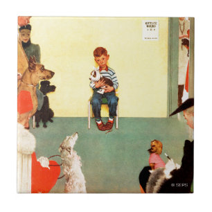 På vetsna av Norman Rockwell Kakelplatta