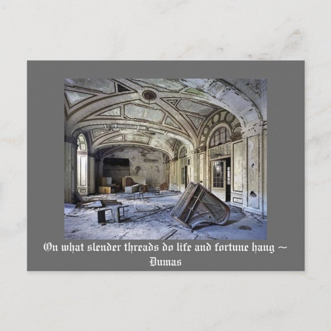 På vilka smala trådar hänger liv och förmögenhet.. vykort (Framsida)