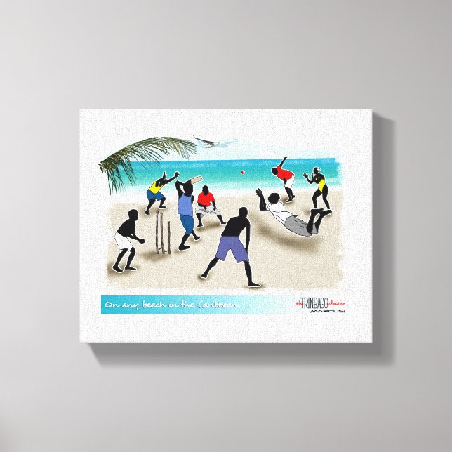 på vilken strand som helst i Karibien Canvastryck (Framsida)