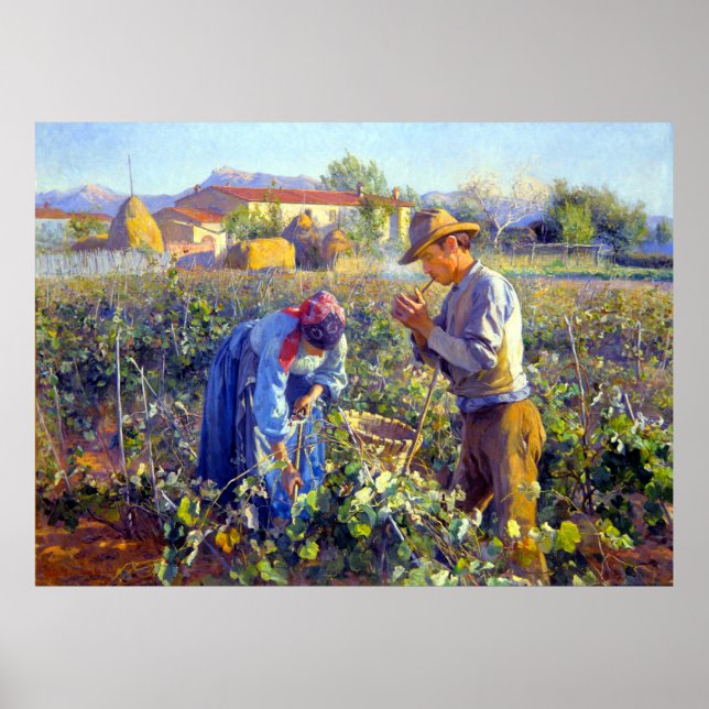 På Vineyard Elin Danielson-Gambogi 1898 Poster (Framsidan)