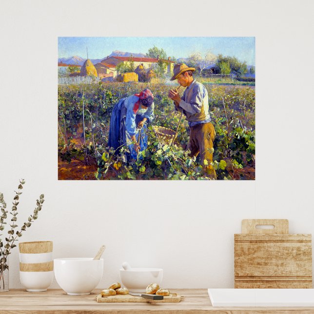 På Vineyard Elin Danielson-Gambogi 1898 Poster (Kök)