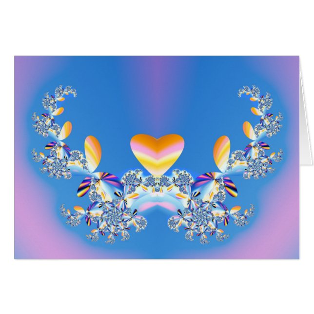 På vingar av kärlek hälsningskort (Framsidan Horizontal)