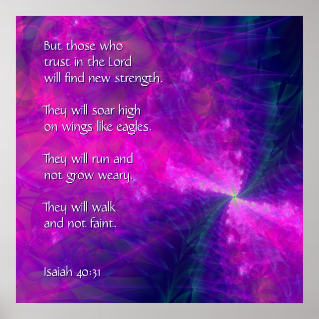 På Vingar Poster  på Eagles Scripture Wall Art (Framsidan)