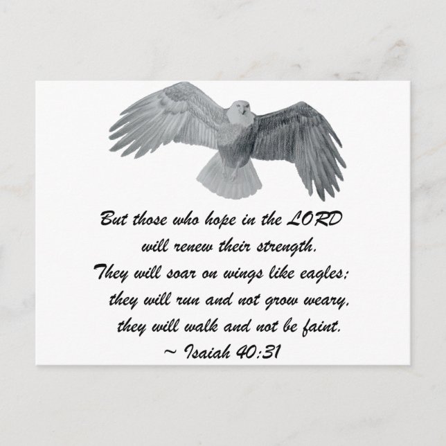 På vingar som Örnar - Is 40:31 Vykort (Framsida)