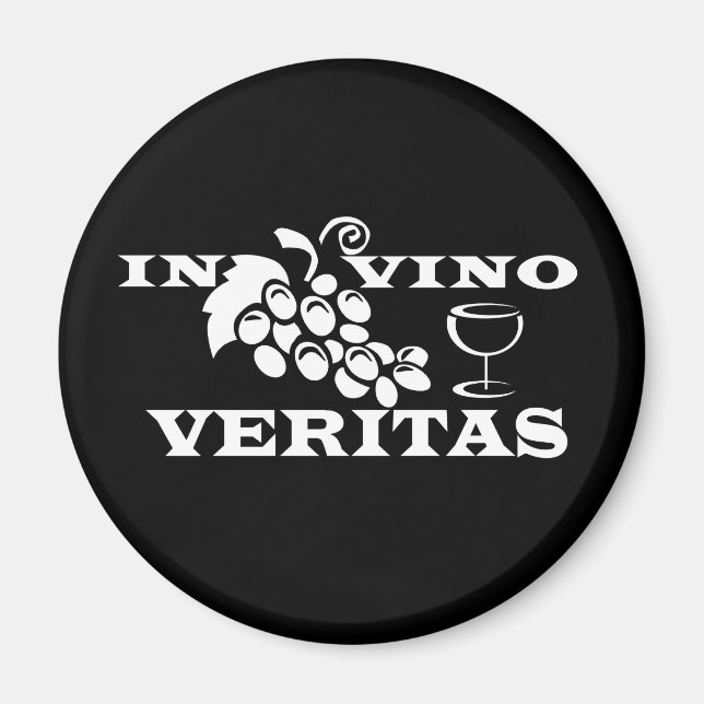 På vino veritas I Vin finns det sanning Magnet (Framsidan)