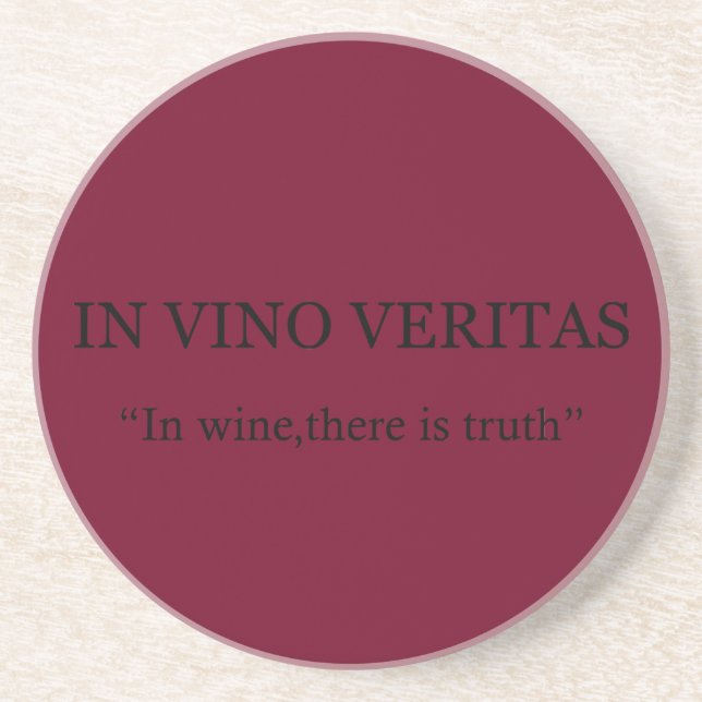På vino veritas latin fras om vin underlägg (Framsidan)