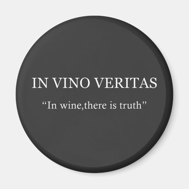 På vino veritas magnet (Framsidan)